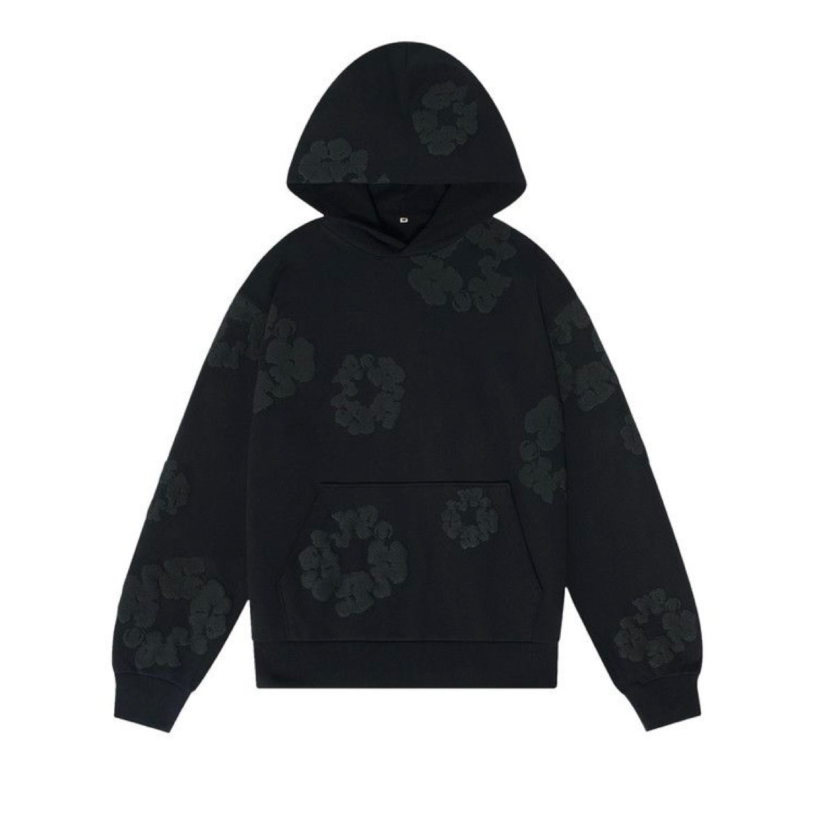 Denim Tears Cotton Wreath Hooded Sweatshirt 'Black Monochrome'