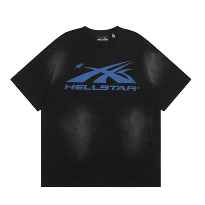 Hellstar Classic Logo T Shirt Blue