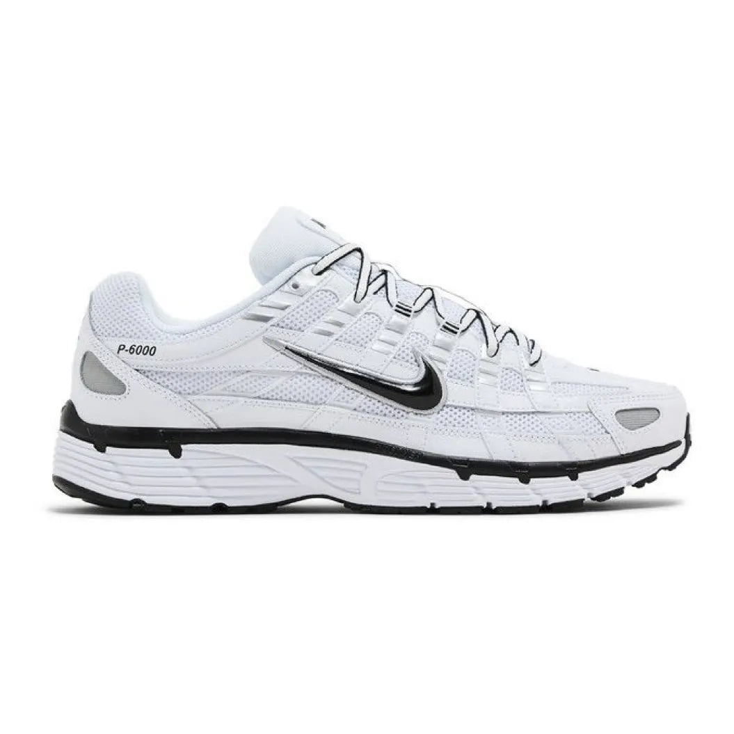 Nike P6000 White Metallic Silver Black