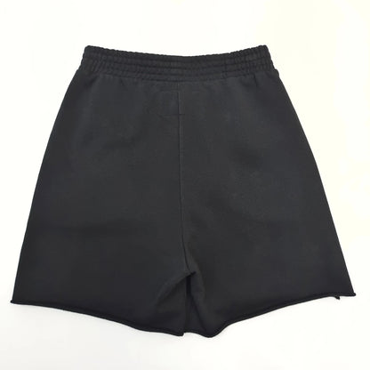 Sp5der Black OG Logo Embroidered Shorts